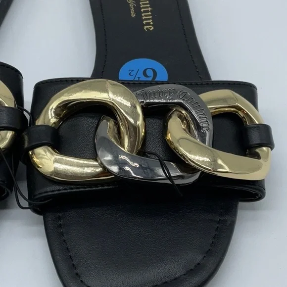 Juicy Couture gold tone chain embellished slide - Picture 3 of 9